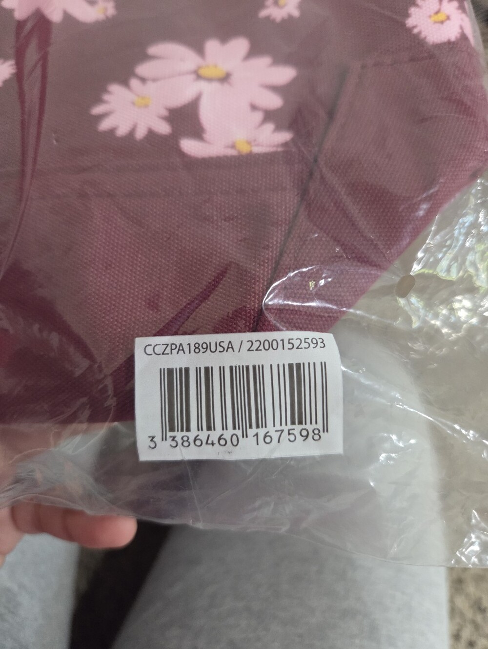 NEW COACH TOTE Floral Maroon Large COACH Tote Bag with Pink Daisy Print - Picture 6 of 6